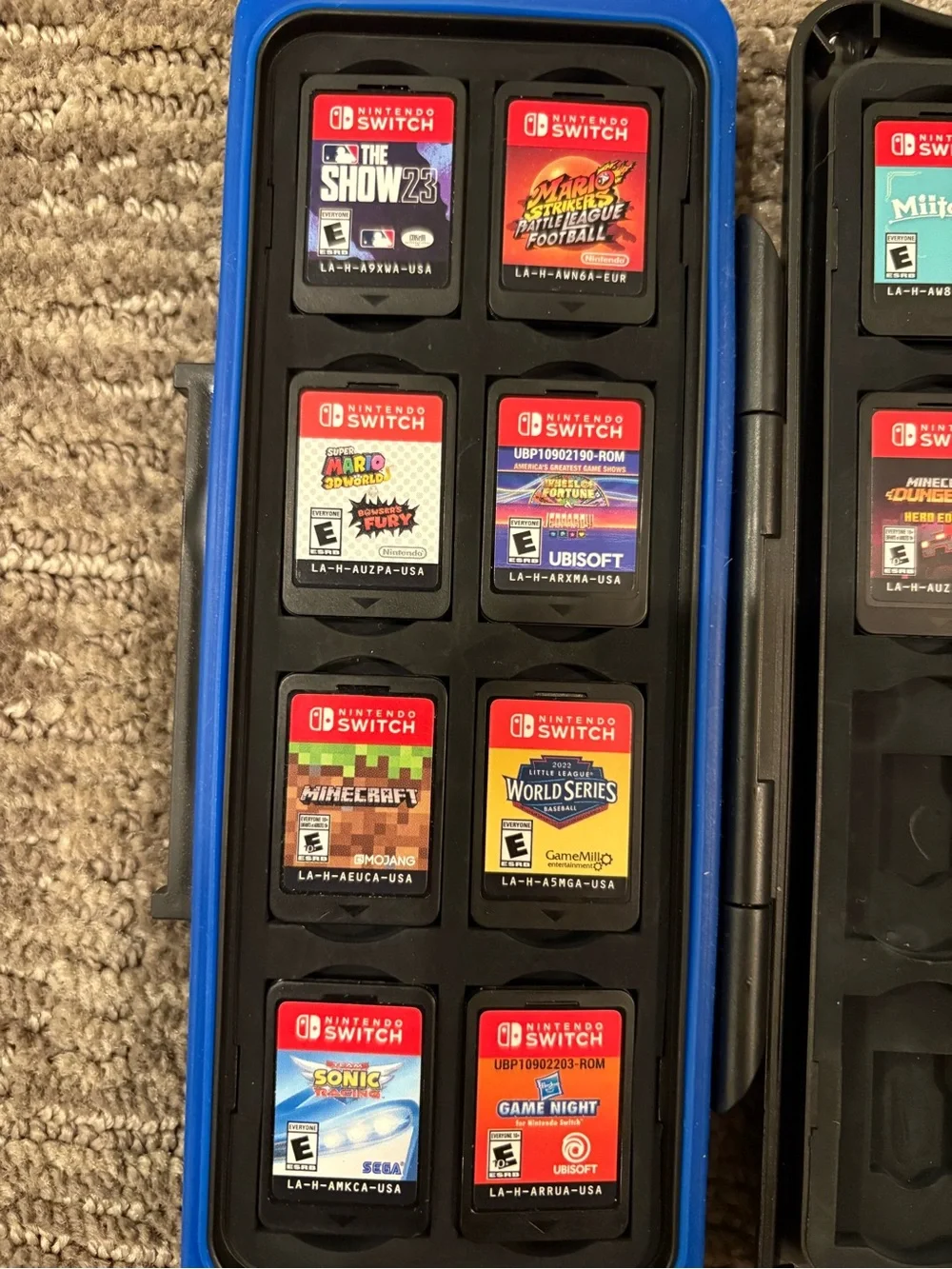 Nintendo Switch Game Card Carrying Case - Blue/Black